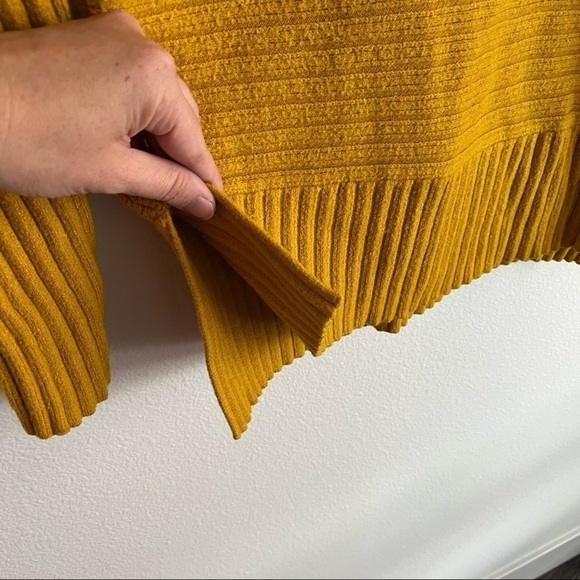 MOTH x ANTHROPOLOGIE Mustard Brenta Cowl Neck Sweater - Picture 6 of 10